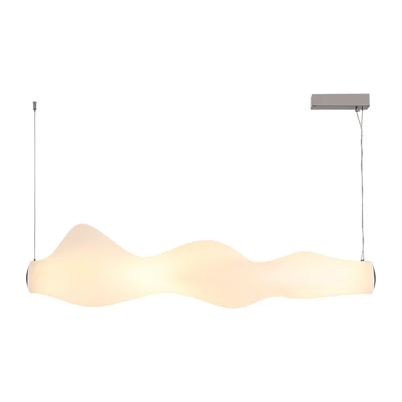 

Nordic design, chandelier bar, long white art lamps