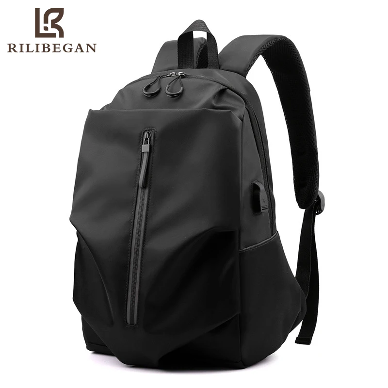 Super Light Nylon Men Casual Backpack Waterproof Oxford Laptop Men Travel Backpack Large Capacity Reflective Stripe School Bag