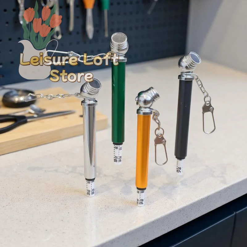 

10-50 PSI Dual Wheel Truck Tire Pressure Gauge - Mechanical Pencil Style with Single Head Chuck for Accurate Inflation Check