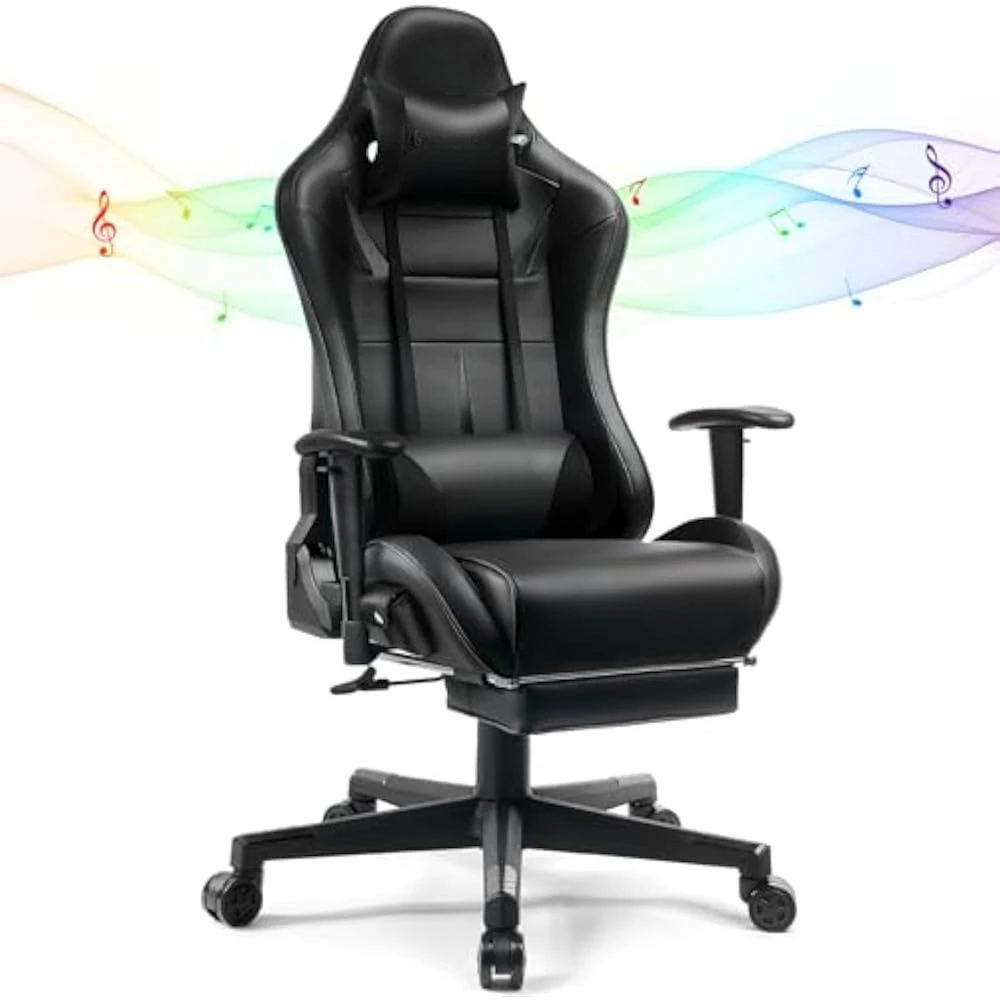 

Office Chair, Padded High Back Ergonomic Reclining Silla Gamer, Video Game Chairs with Footrest, Suitable for bedrooms