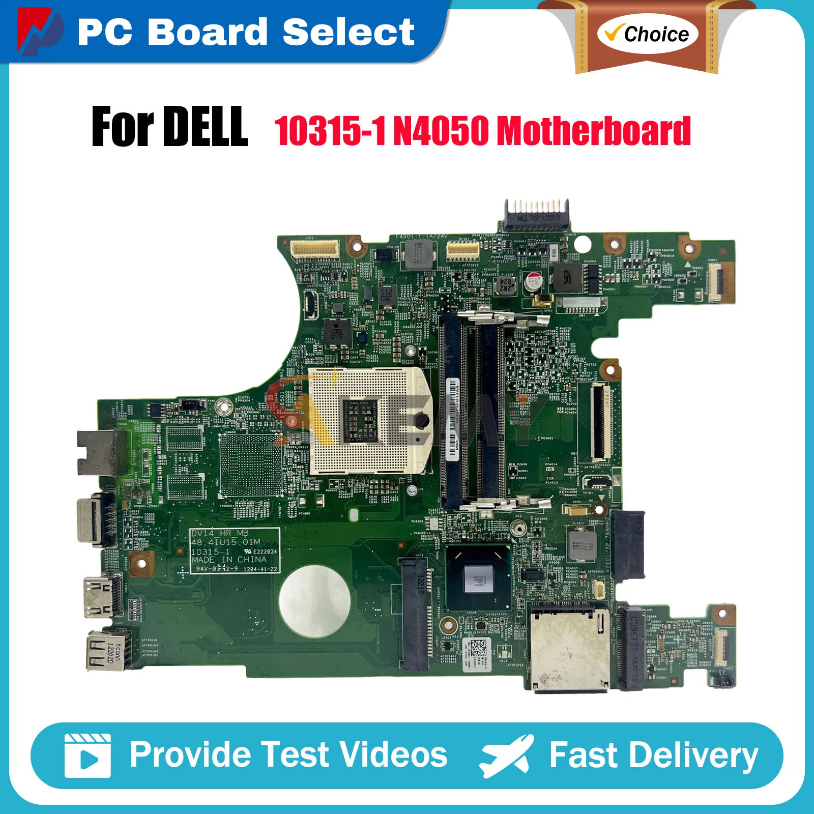 

Материнская плата для ноутбука DELL 14R N4050 CN-0X0DC1 10315-1 48.4IU15.011 с SLJ4N HM67 100% полностью протестирована
