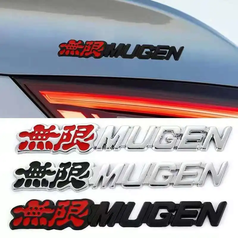 3D Mugen Power Logo Car Sticker Emblem Rear Badge Aluminum Chrome Decal Auto Styling For Honda Civic Accord CRV Accessories