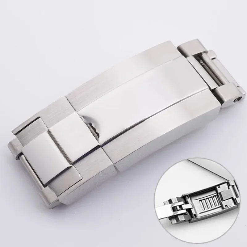 faixa-de-relogio-glidelock-fecho-para-rolex-daytona-submariner-gmt-iate-master-ajuste-fino-puxar-botao-fivela-9mm-x-9mm