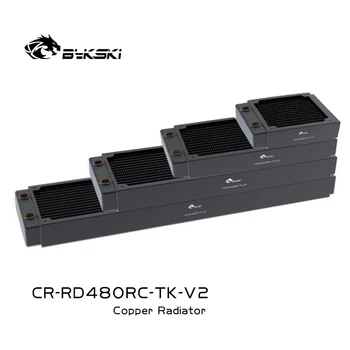 Bykski 40mm di spessore 120/240/360/480mm rame singola fila di radiatore Computer raffreddamento ad acqua scambiatore di calore liquido uso per ventole da 12cm