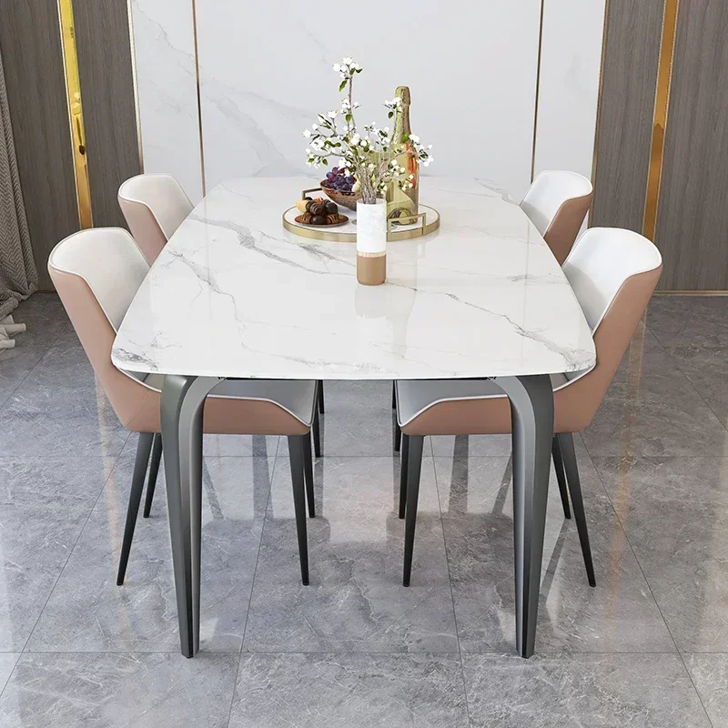 Rectangle Nordic Dining Table Industrial Luxury Elegant Modern Dining Table Italy Kitchen Mesa De Comedor Home Furniture