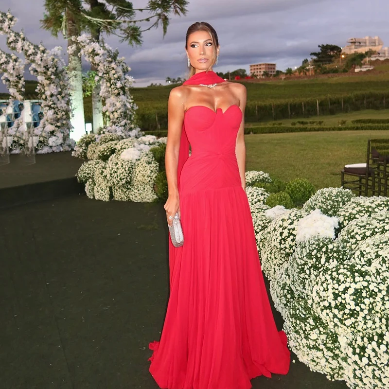 

Eightree 2026 Maxi A-Line Evening Dresses Sweetheart Chiffon Prom Dresses Saudi Arabia Formal Party Night Prom Gowns Customize
