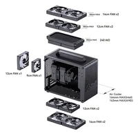 JONSBO Z20 MATX ATX PC Case Chassis 20L Detachable Handle Case 163mm Air-Cooled Graphics Card Type-C Desktop Small Space 컴퓨터 케이스 6