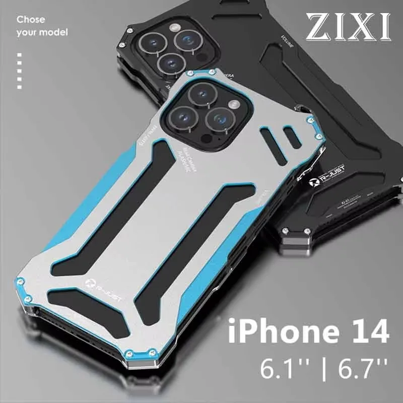 

Shockproof Aluminum Phone Cover For IPhon 13 14 15 Promax Hard Cover Heavy Duty Metal Phone Case For IPhone 14 13 12 15 Pro Max