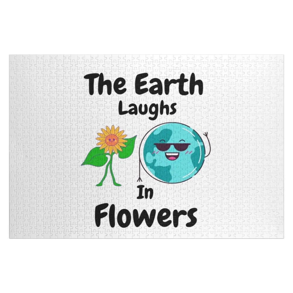 

The Earth Laughs In Flowers - Mother Nature Eco-friendly Quotes Jigsaw Puzzle Custom Photo Iq Puzzle