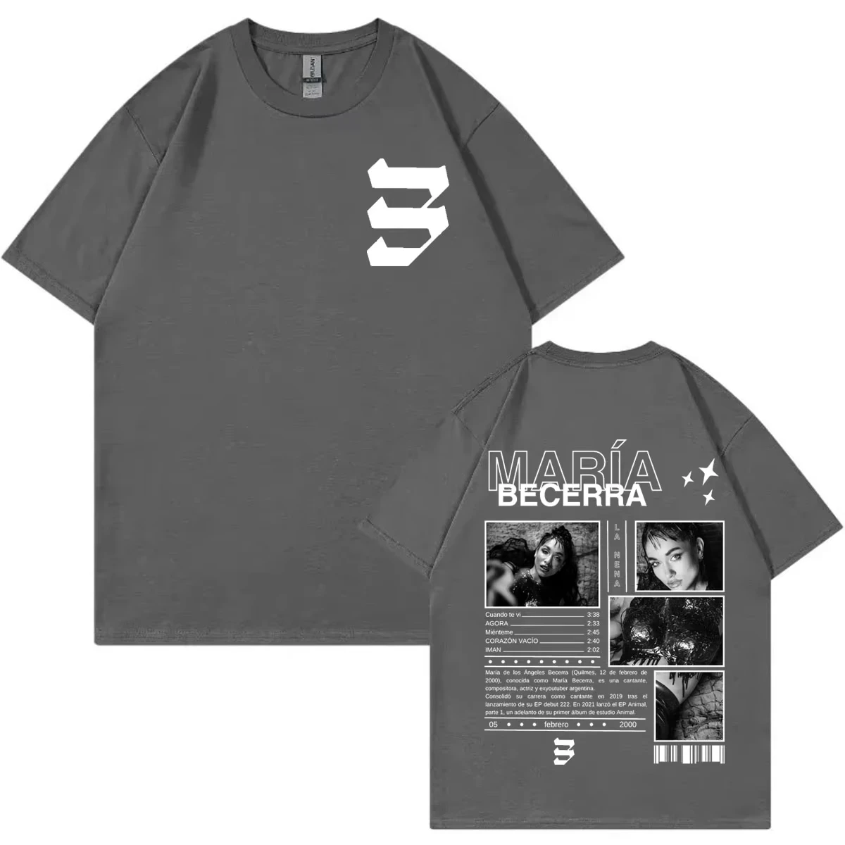 Koszulka Merch Albumu Piosenkarki Maria Becerra Vintage Estetyczna Krótki Rękaw Męska Damska Moda Casual Oversize