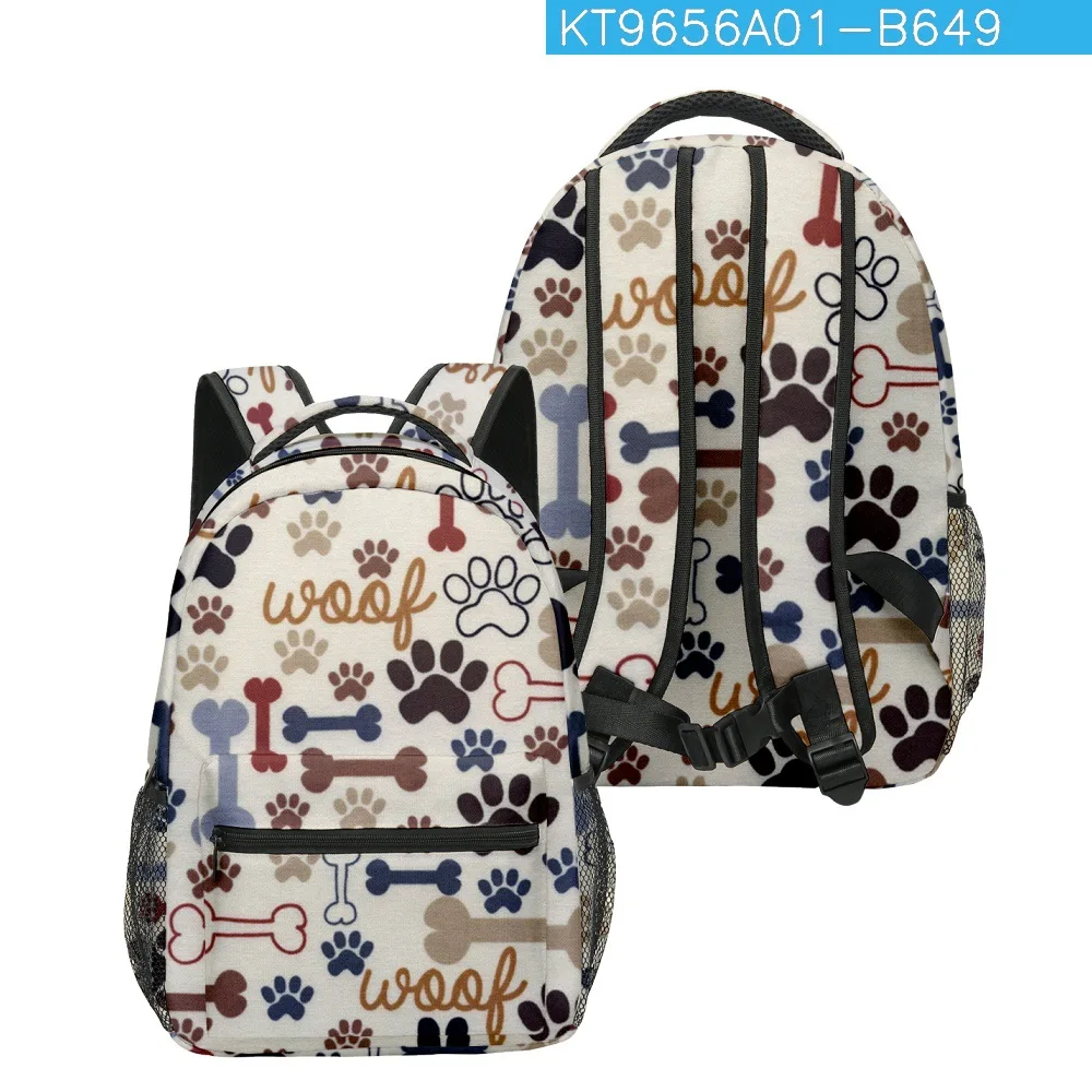 Harajuku Novelty Cool Youthful School Bags Unisex dog Travel Bags 3D Print Oxford Waterproof Notebook Shoulder Backpacks