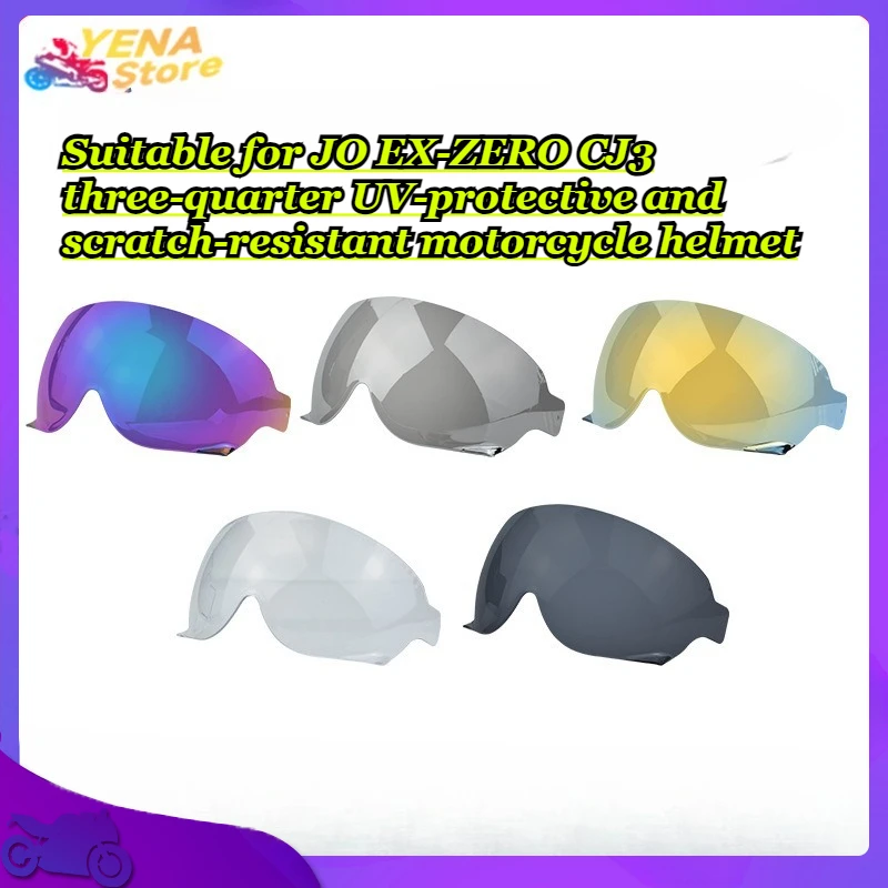 

Suitable for JO EX-ZERO CJ3 three-quarter UV-protective and scratch-resistant motorcycle helmet face shield accessories