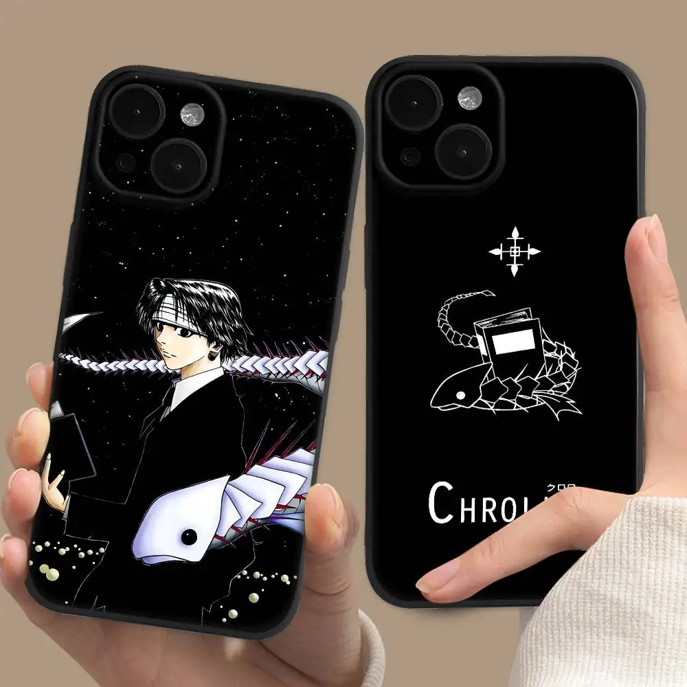 Anime H-HUNTER×HUNTER C-Chrollo Lucilfer Phone Case For iPhone 16 15 14 13 12 11 Pro Max Mini Simplicity Short Shockproof Cover