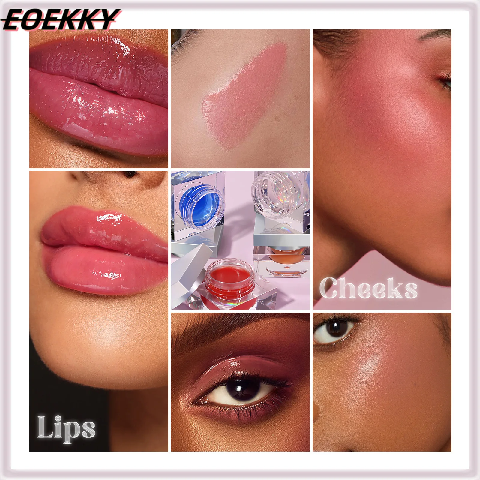 EOEKKY-2 In 1 Lip En Wangbalsem Hogere Kleur Langdurige Make-Up Siliky Mousse Lip Make-Up