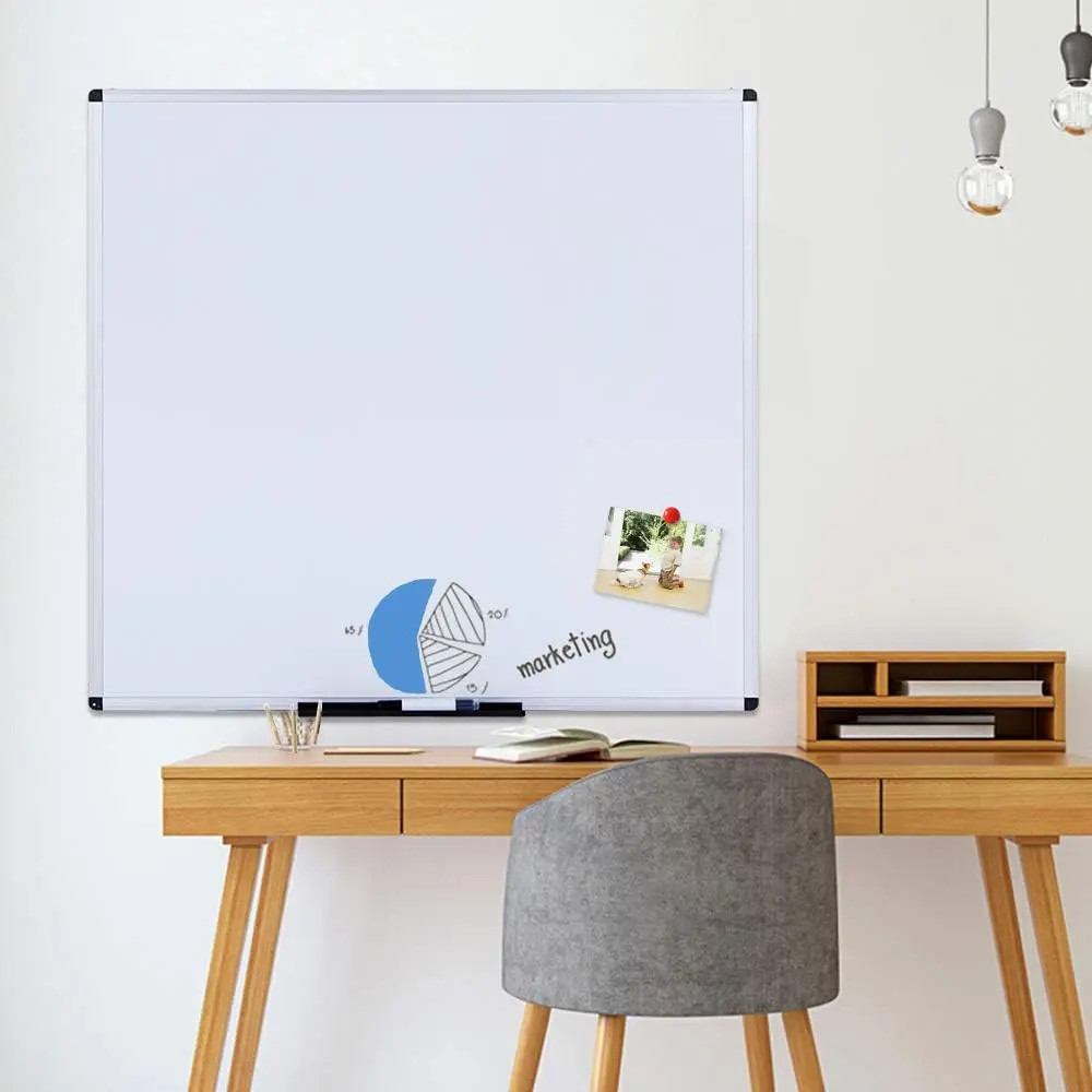 Magnetic Whiteboard/Dry Erase Board, 48 X 48 Inches, Silver Aluminium Frame