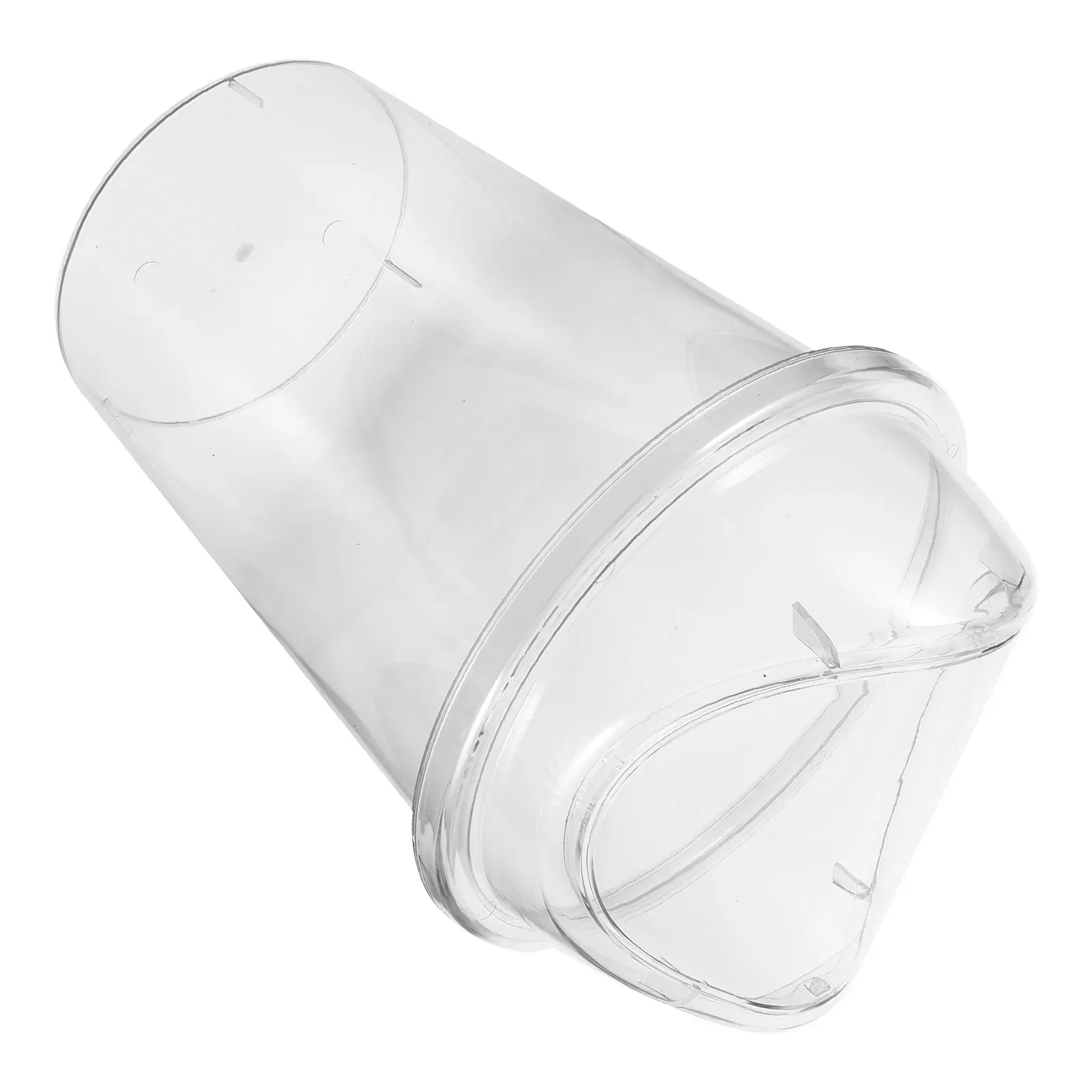 

Large Capacity Clear Round Plastic Trash Bin with Lid Elegant Simple Design for Living Room Bedroom Home Office Household