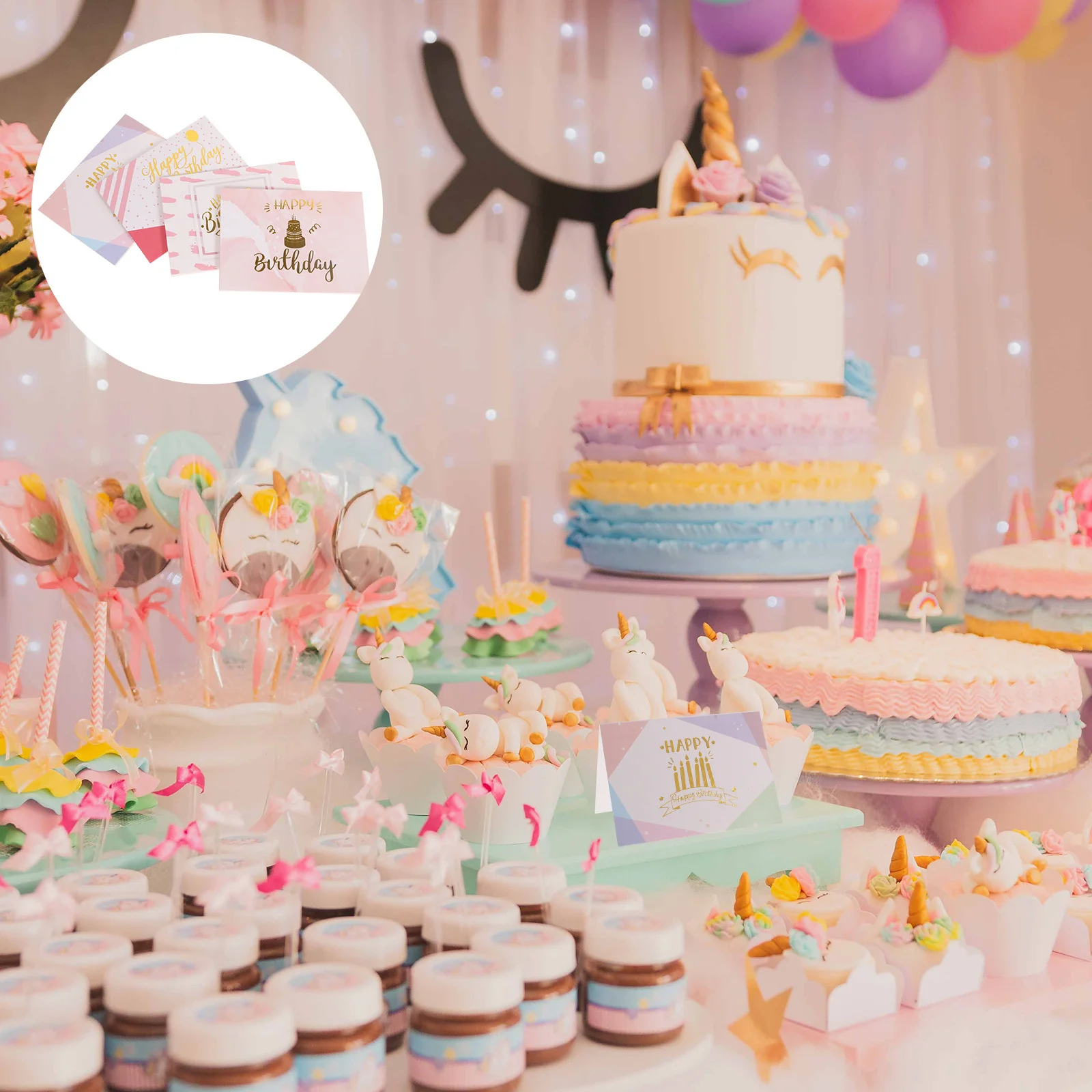 40 Stück Happy Birthday-Grußkarten, verschiedene elegante Geburtstagskarten, schlichtes Design zum Schreiben von Wünschen und Partysegen