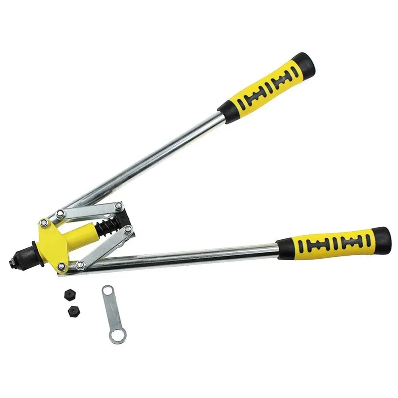 HLZS-Double-Core-Pulling Hand Riveter Gun 1Set Manual Pull Cap Tool For Willow Rivets