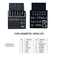 Módulo TPM 2,0, módulo de seguridad de cifrado, tarjeta remota compatible con 12 14 18 20 pines para placa base multimarca ASUS/MSI/GIGABYTE