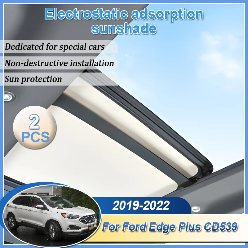 

Car Roof Sunshade For Ford Edge Plus CD539 2019 2020 2021 2022 Electrostatic Adsorption Sunroof Sunshade Skylight Sun Accessorie