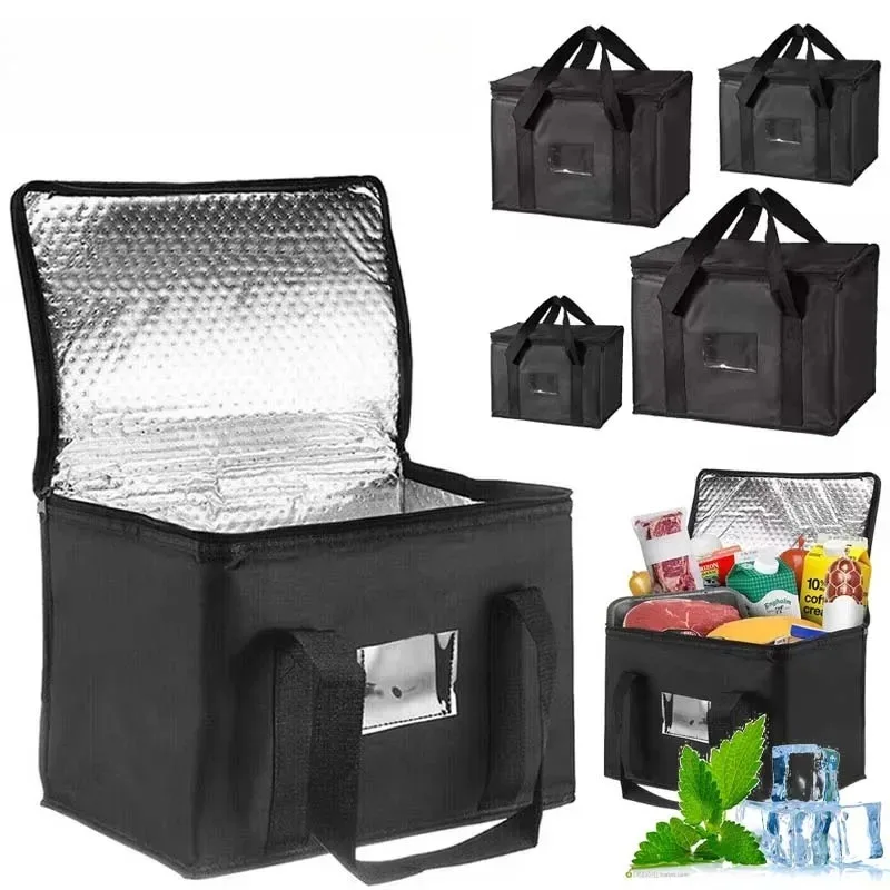16/28/50/70L กระเป๋าเก็บความเย็นฉนวนขนาดใหญ่ความจุอาหารกลางวันความร้อน Tote พับปิคนิค LeakProof กระเป๋าเก็บอาหารเด็ก Organizer