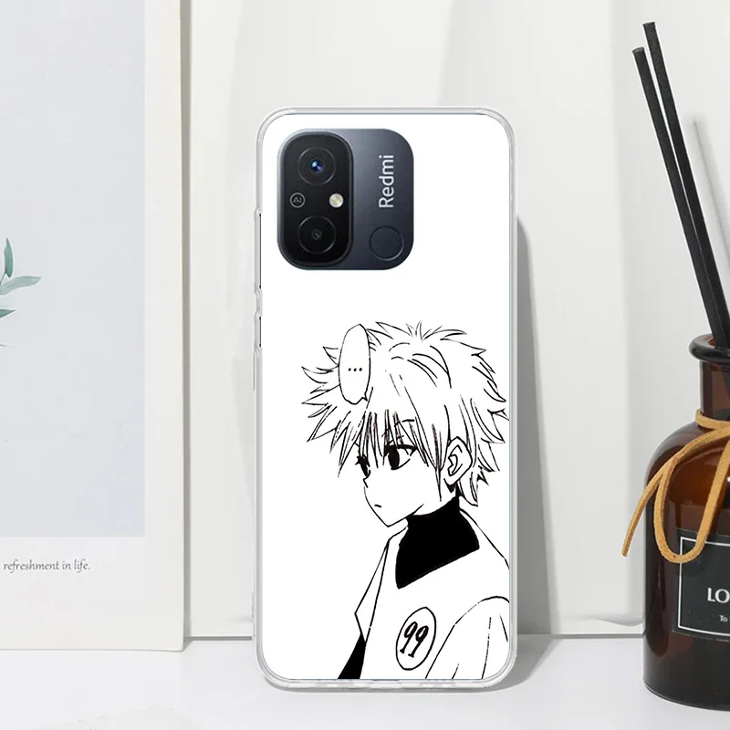 Black White Hunter HXH Phone Case For Xiaomi Redmi 12C 12 10C 10A 10 9C 9A 9T 9 8A 8 7A 7 6A 6 Pro K70 K40 K20 Fundas Back Cover