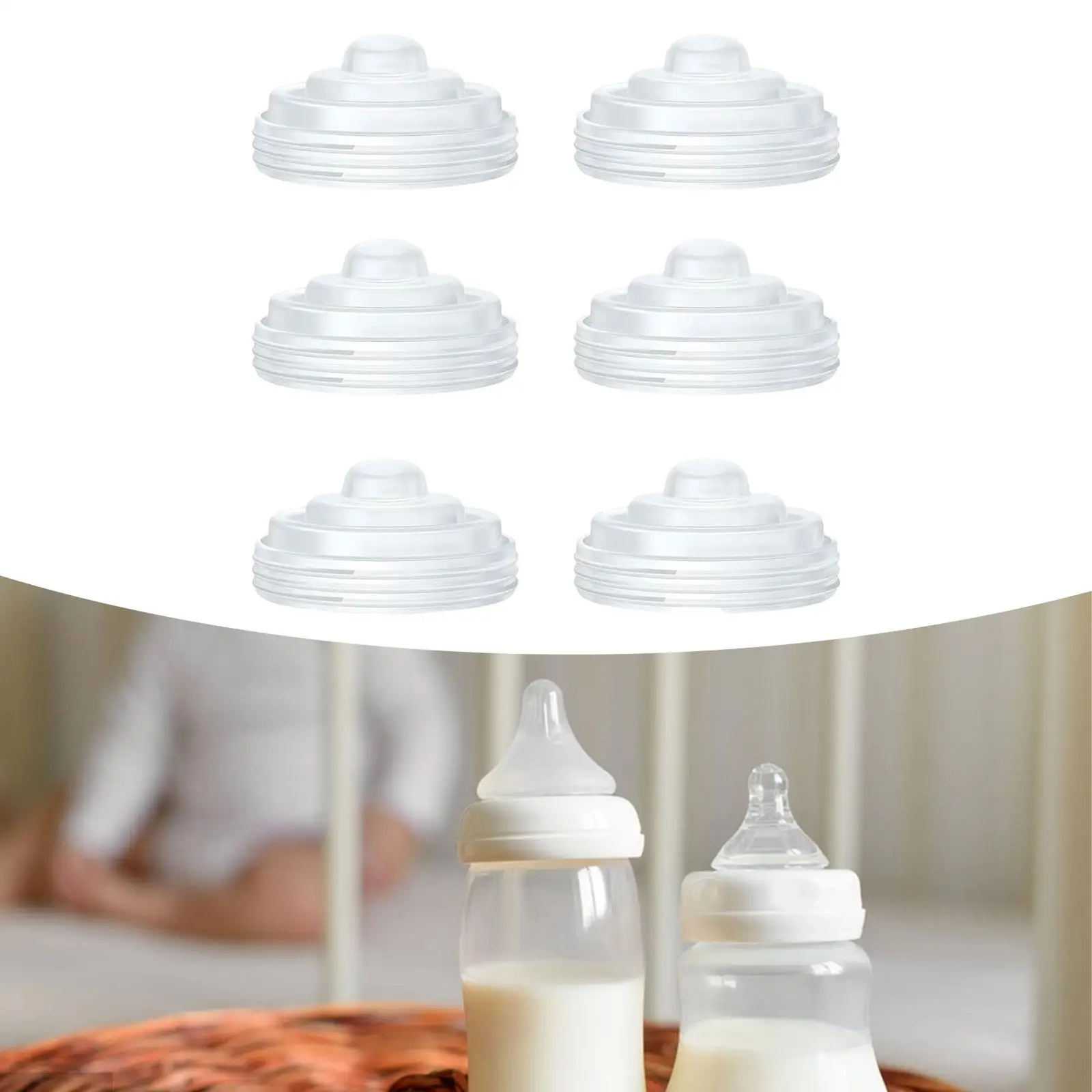 

6 Pieces Silicone Diaphragm Replacement for M5 Wearable Breastpump Part