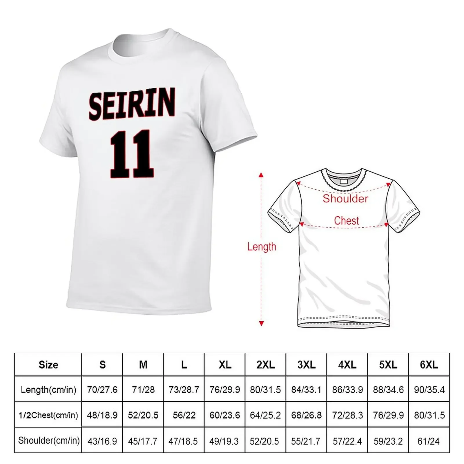 KUROKO NO BASKET Seirin 11 T-Shirt tops vintage plus size tops cute clothes oversized t shirts for men