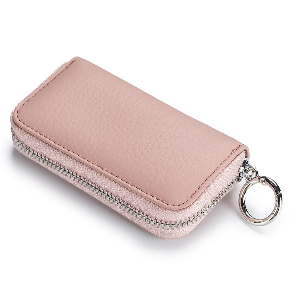 Многофункциональный брелок для ключей с застежкой-молнией, прочный держатель для ключей для домашних хозяйств, мягкая кожа, подвесной органайзер для автомобильных ключей на талии для мужчин