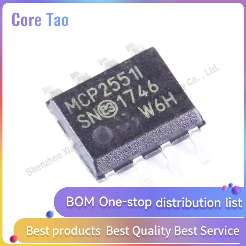 5pcs/lot MCP2551T-I/SN MCP2551-I/SN MCP2551 SOIC-8 High speed CAN transceiver IC chip in stock