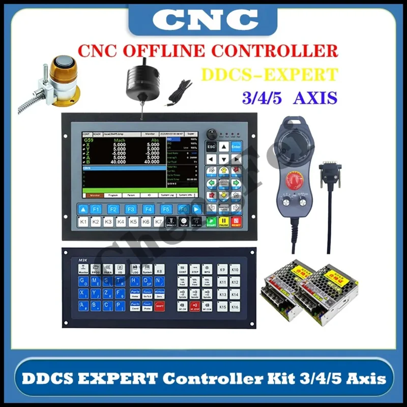 CNC Controller V2 DDCS EXPERT M350 3axis4axis5Axis 1Mkhz Support Closeloop Stepper Sevro/Double Yaxis ATC Replace DDCSV3.1 Mach3