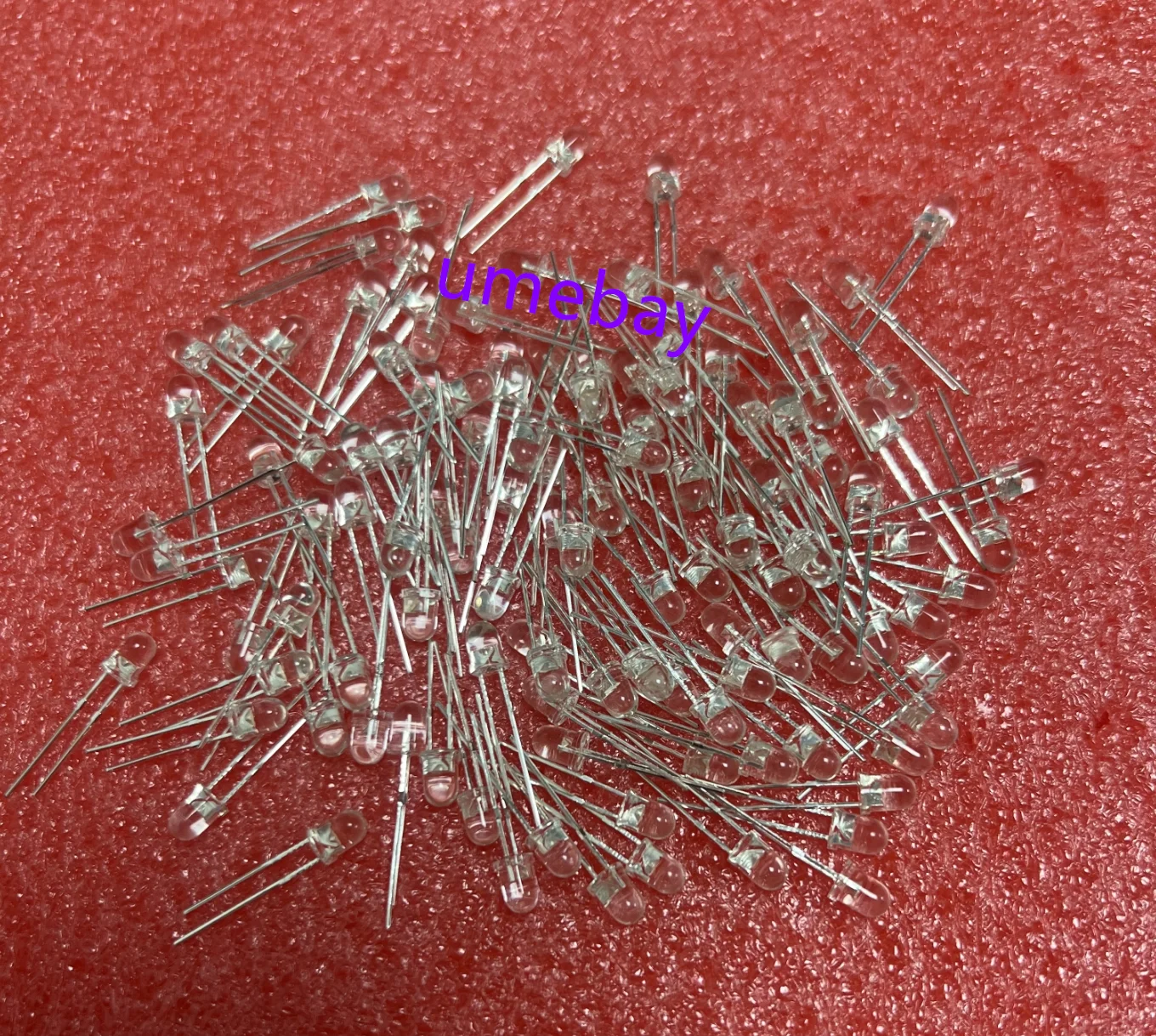 100 pieces, integrated circuits,  F4 light-emitting diode LED 4MM circular green green red red yellow yellow white white blue