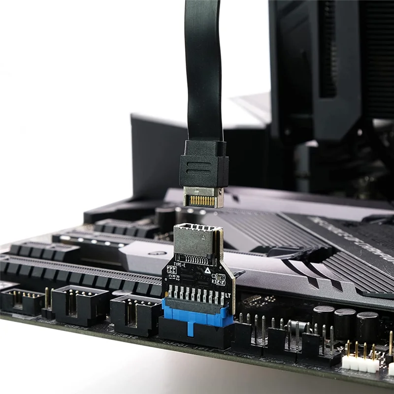 Superior-USB Header Adaptor Riser USB 3.0 19Pin Ke USB 3.2 Tipe E 20Pin Konverter Chassis Panel Depan Tipe C Port Plug-In