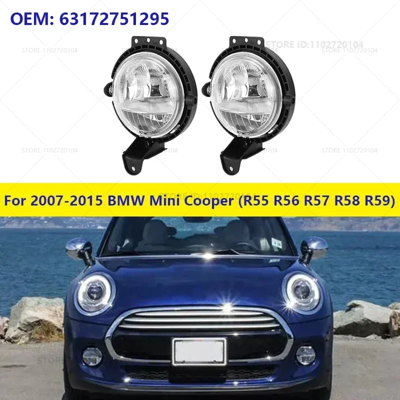 For 2007-2015 BMW Mini Cooper (R55 R56 R57 R58 R59) Front Fog Light Lamps (Without Bulb) 63172751295