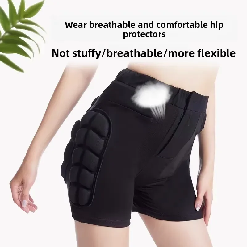 Unisex Winter Sports Hip Protection Pads Anti Shock Absorption Sponge 360 Degree Safety Gear for Skiing Roller Skating
