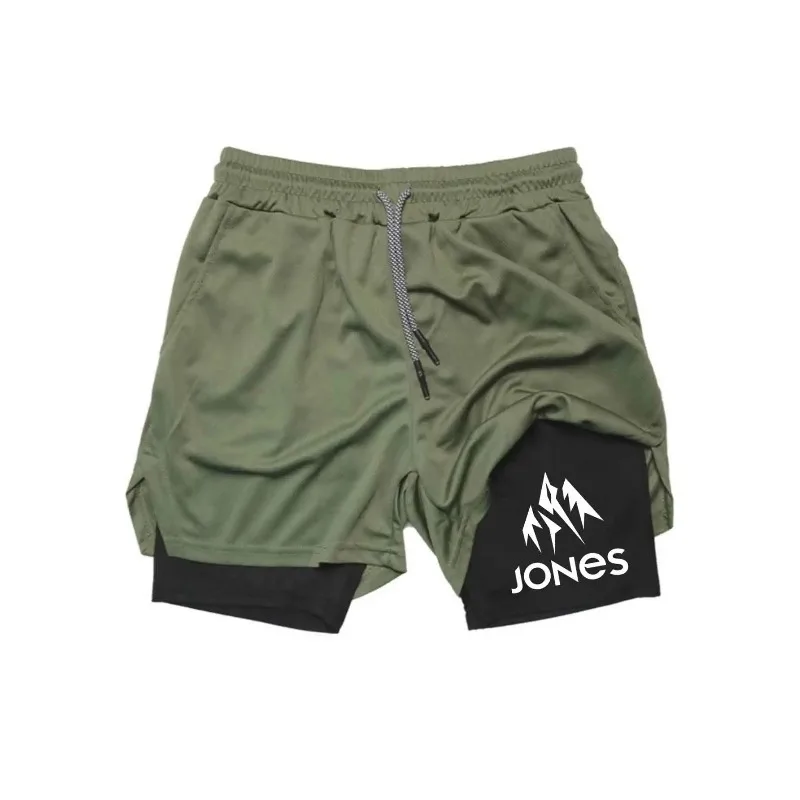 Multi-functional Shorts Men's Sports Double Layer Drying Basketball Fitness Breathable Quick-drying 2-in-1 Comfortable Elastic