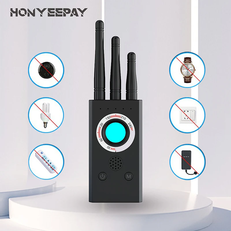 Security-protection Anti Candid Hidden Camera Detector Multi-function Car GPS RF Signal Anti-spy Audio Scanner for Travel Hotel