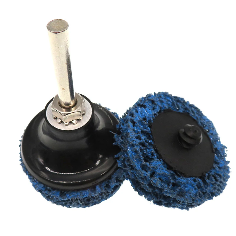 6/9/18pcs diamante azul de 2 polegadas com 1 biela disco de moagem de diamante azul almofada de polimento de roda de polimento de diamante azul