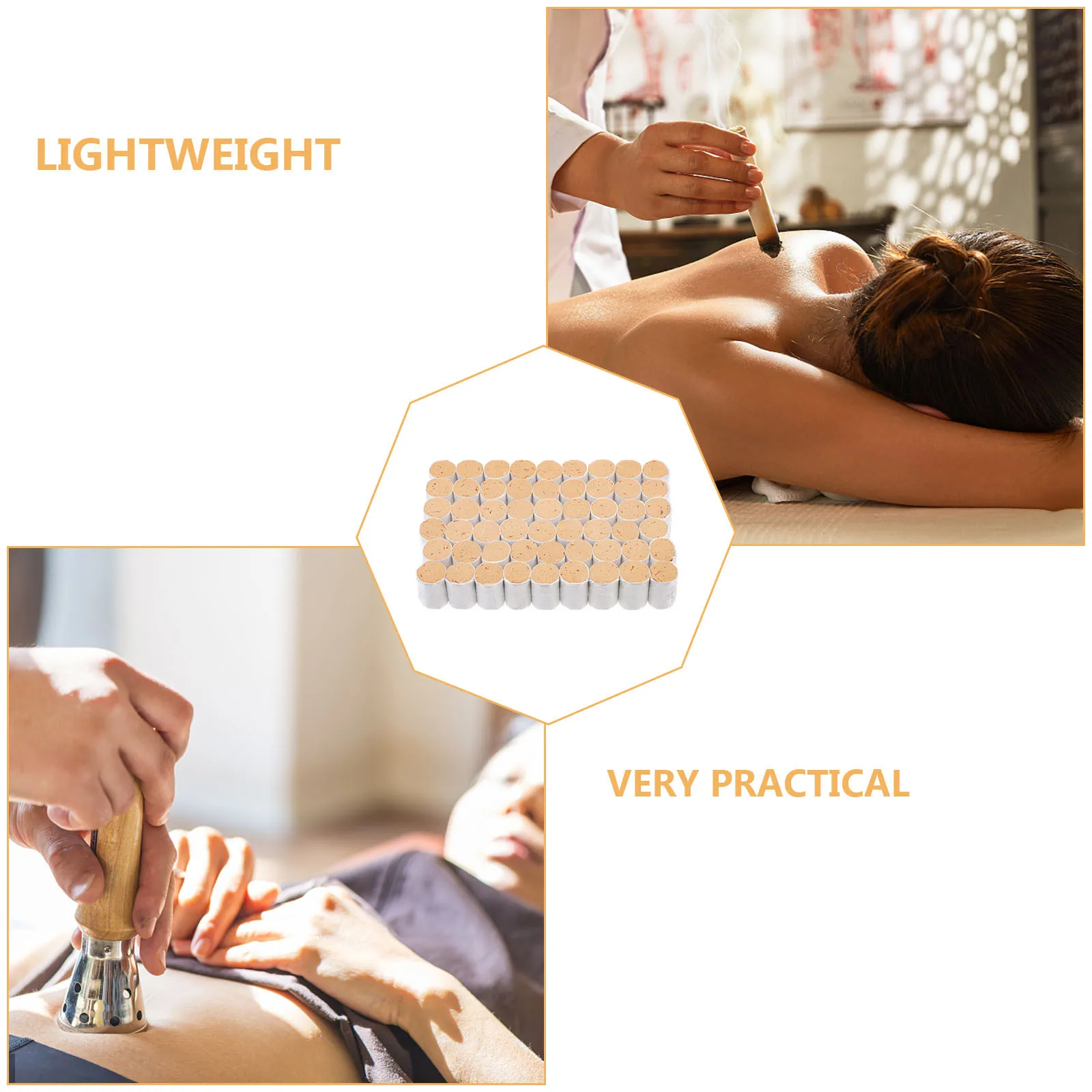 54 قطعة القرطم اليدوية Moxa لفات أعمدة الصوف Moxa الطبيعية للاسترخاء الإجهاد الإغاثة الكى العلاج تعزيز المناعة #5