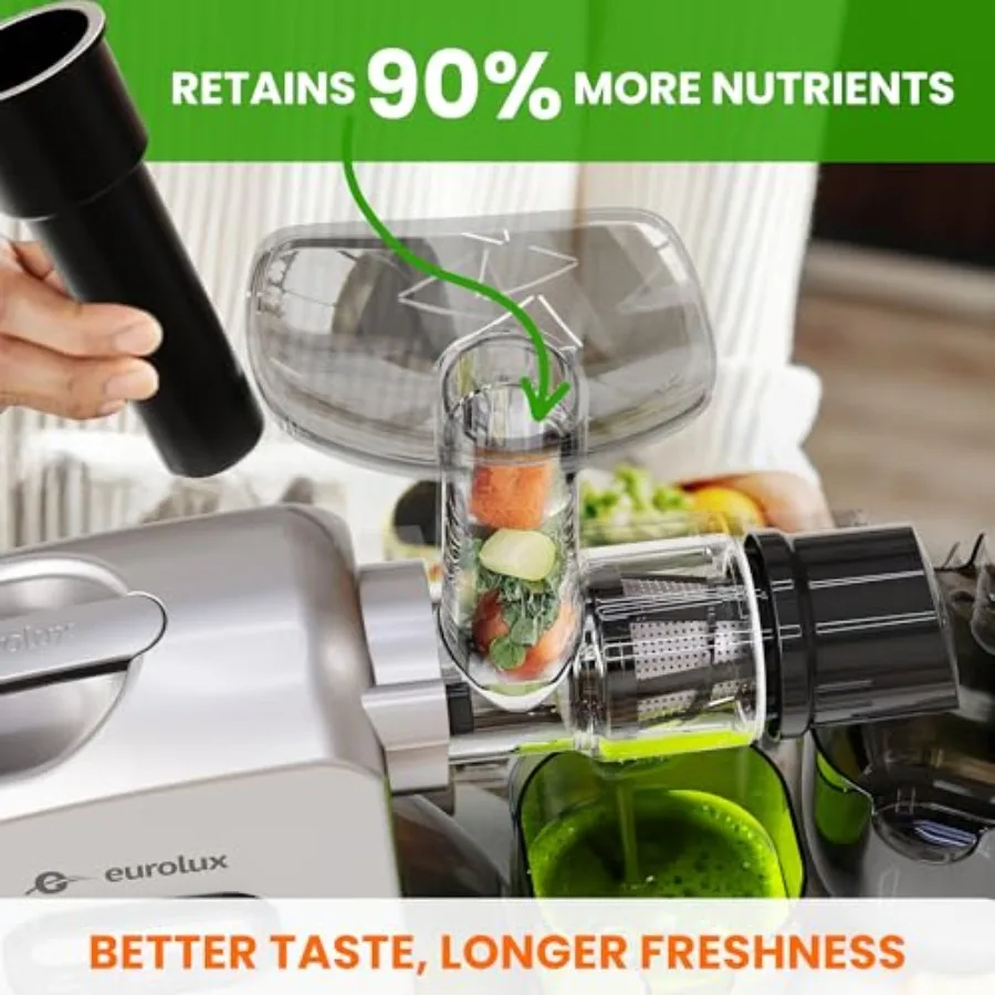 低速咀嚼式ジューサー コールドプレス機 家庭用キッチン向け高収量ジュース抽出 静音パワフルジューサー 生鮮果物用