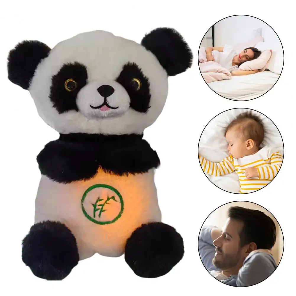 Vibrating Baby Toy Soft Plush Panda Doll with Feature Rhythmic Lullaby Music Anxiety Relief Vibrations Sleep for Relaxation