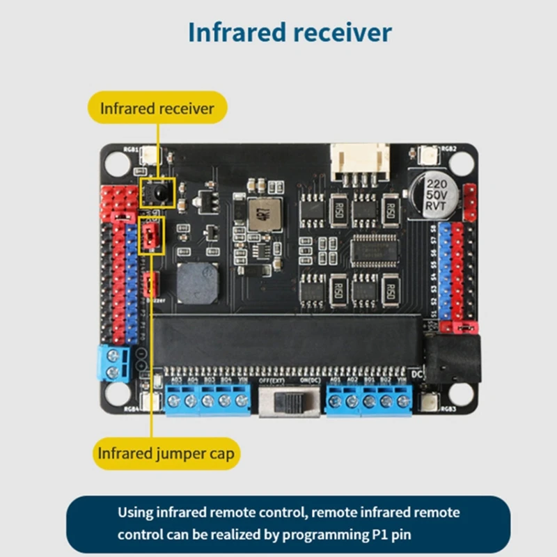 For Motor:Bit Multifunctional Motor Drive Board Expansion Board DC Support 8 Servos,Makecode,Scratch3.0,Mixly,Python