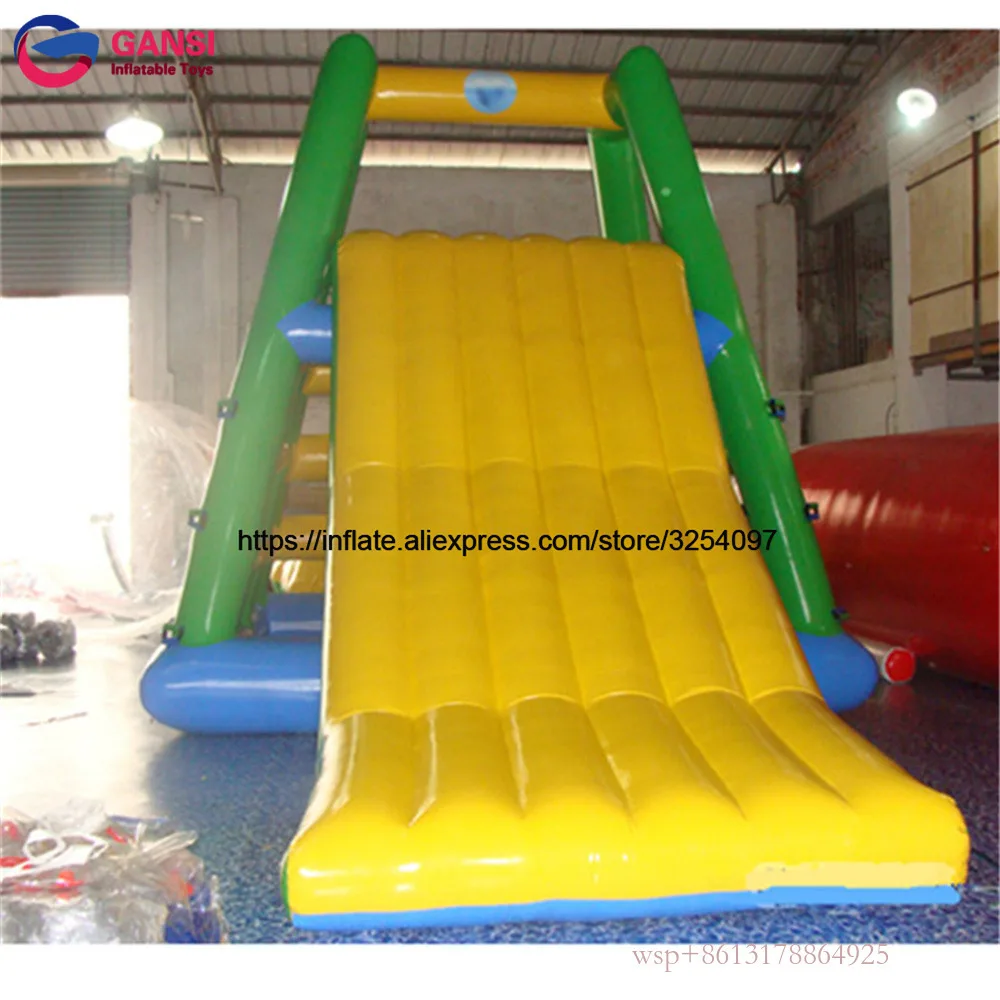 Commercial Inflatable Water Play Equipment Water Platform Island Water Slide Inflatable For Adults