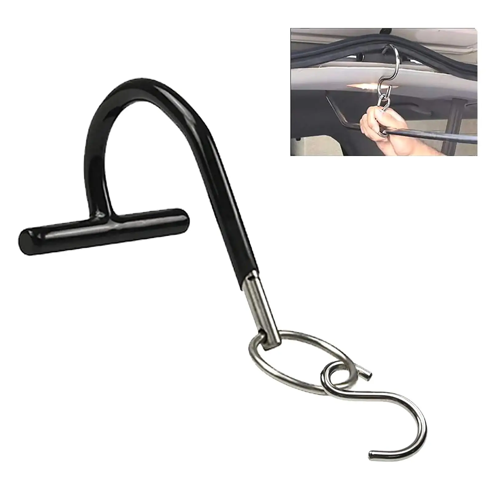 1PC Hail Rod Hanger W/ S Hook Accs แบบพกพา Paintless หักเครื่องมือกําจัดสําหรับรถยนต์