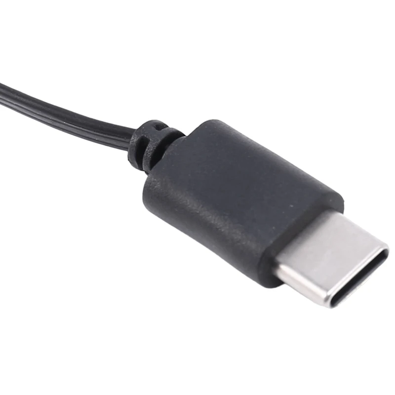 2X USB Type C USB 3.1สายชาร์จแบบยืดหดได้สาย USB-C Type-C สีดำ