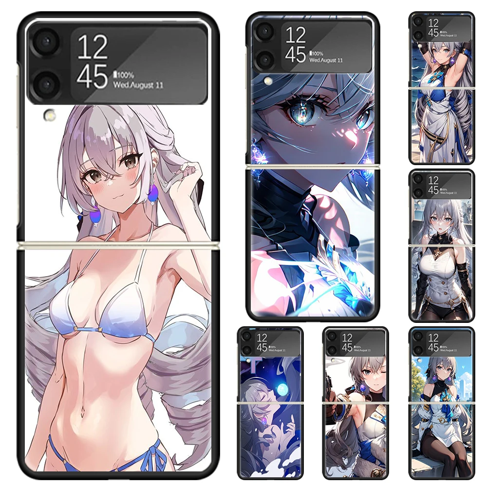 Honkai Star Rail Bronya Rand Hard PC Back Phone Case for Samsung Galaxy ZFlip 7 6 5 Z Flip 4 ZFlip7 Z Flip6 5G ZFlip4 Flip3 Zfli