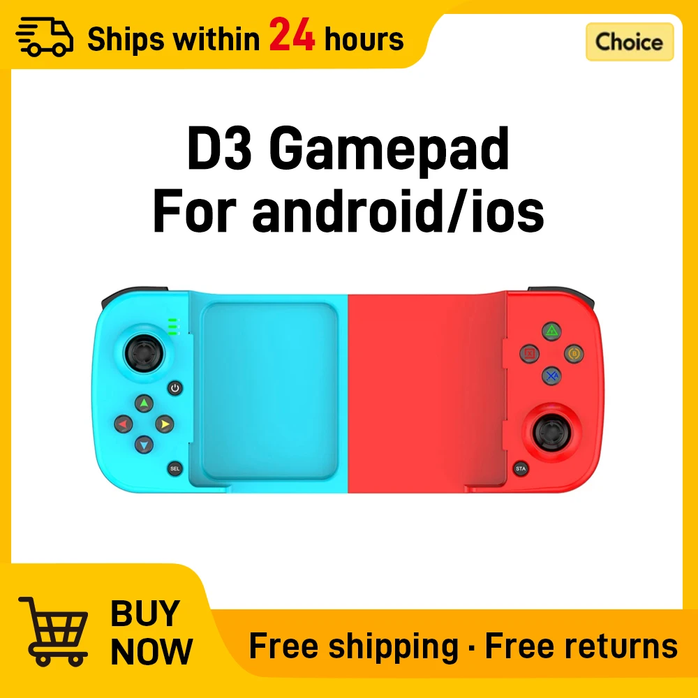 D3 Mobile Gamepad Game Controller Type-C Telescopic Gamepad Joystick For Android IOS for Switch PC Video Game Controller