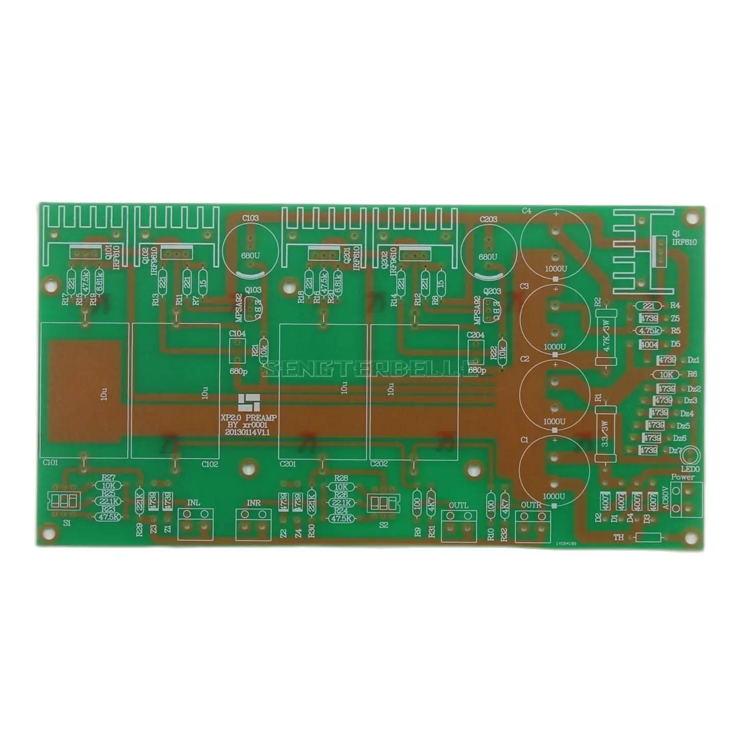 ارجع PASS 2.0 دائرة مكبر الصوت HiFi DIY XP2.0 لوحة مكبر الصوت المسبق للصوت المنزلي PCB