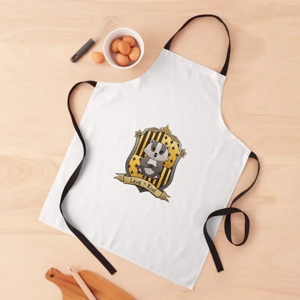 Huffle Badger Emblem Loyal Kind T-shirt Sticker Phone Case Apron Kitchen Handle For Women For Cooking Apron