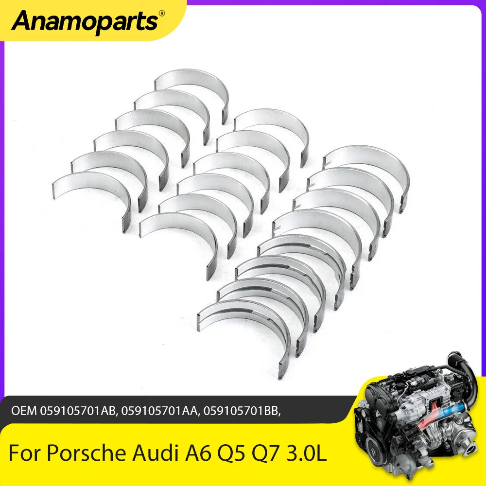 

Engine Part Crankshaft Main Con Rod Bearings Set Fit 3.0 L V6 CRC CLA Diesel For Porsche Audi A4 A6 Q5 Q7 VW Touareg 3.0L 11-18
